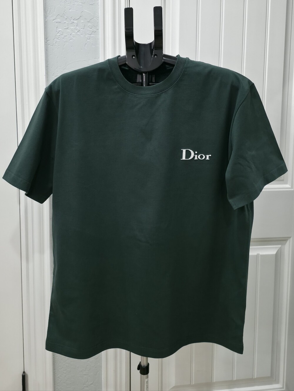 Dior Men’s Forest Green Logo Cotton Tee